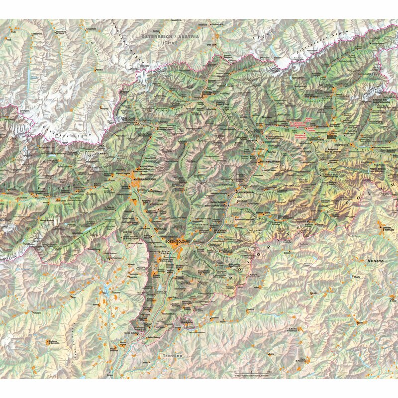 Karte von Südtirol | © TV Kiens