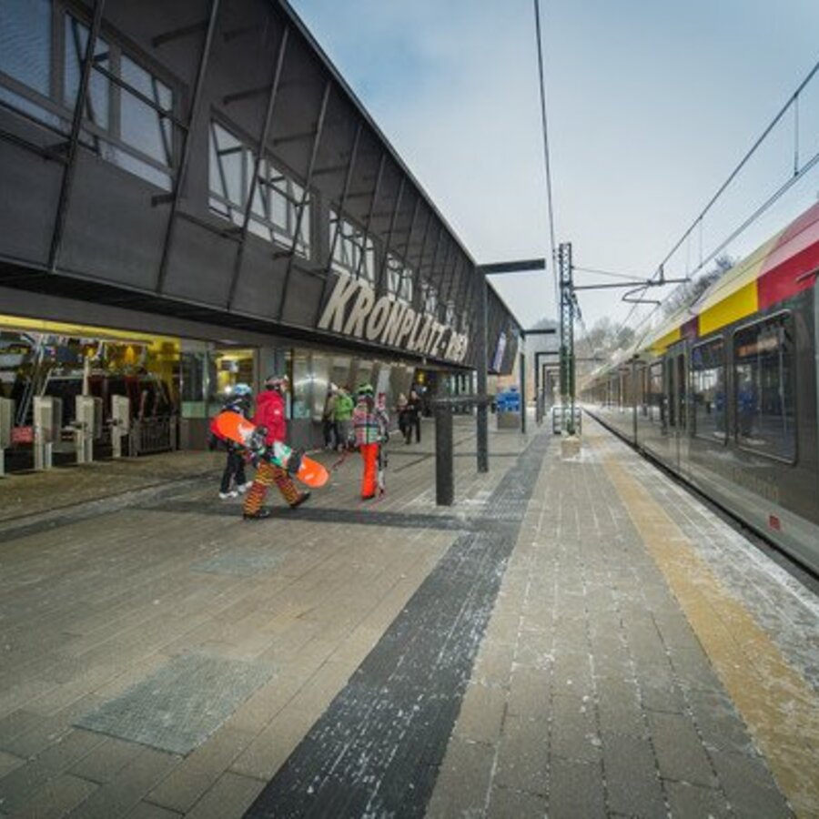 Die Pusterer Bahn bei der Haltestelle in Percha. | © IDM Südtirol