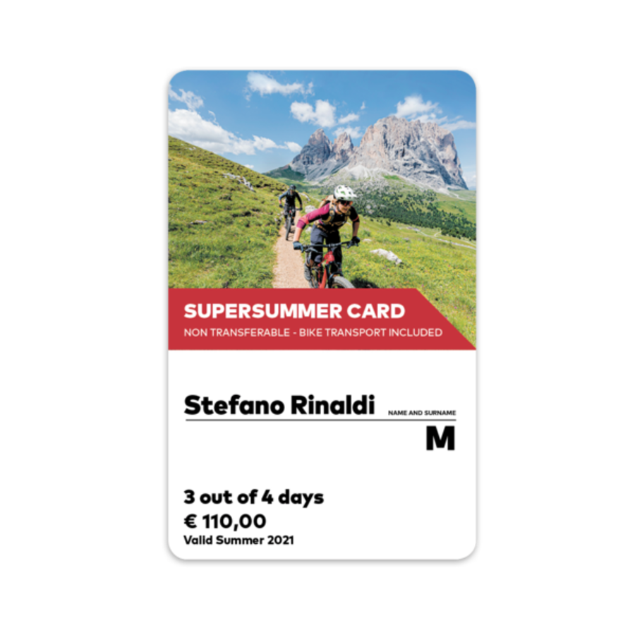 Das Bild zeigt eine Abbildung eines Sommer-Tickets. | © Skirama Kronplatz